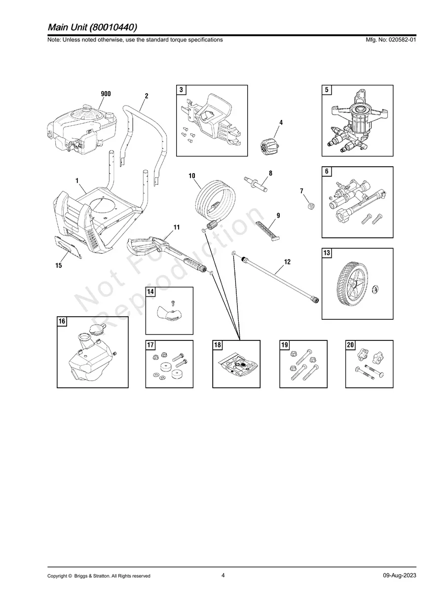 BRIGGS AND STRATTON, 020582-01, IPL.4